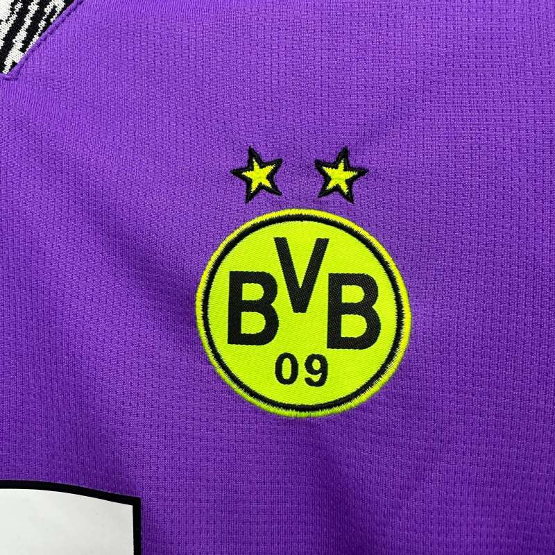 2025/26 Dortmund goalkeeper purple jersey kids kit