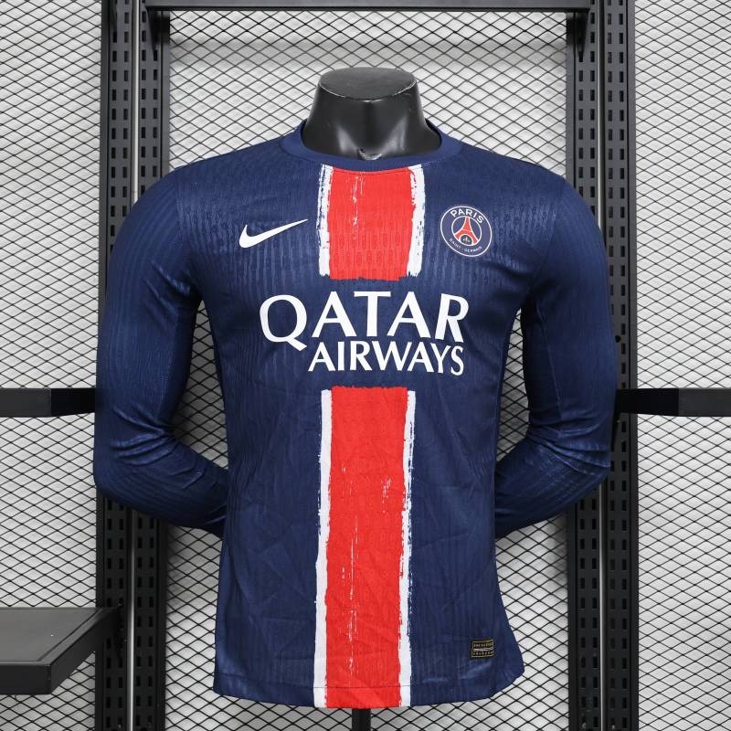2024/2025 Player Edition Paris Home Long Sleeve Football Jersey