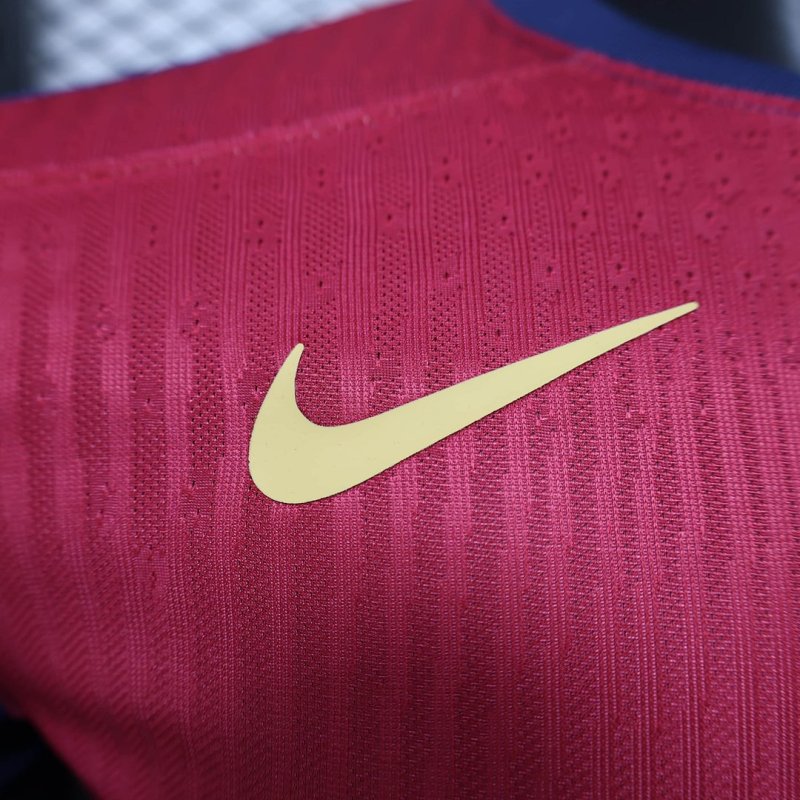 2024/2025 Long Sleeve Player Version Barcelona Home Football Shirt