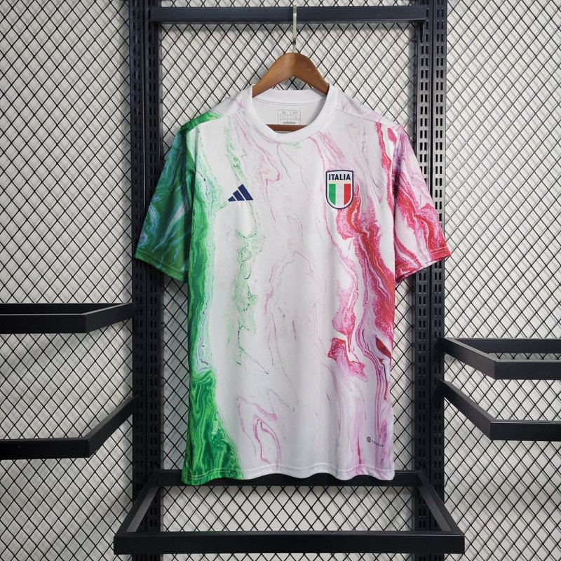 2023 Italy Training Suit White Football Shirt