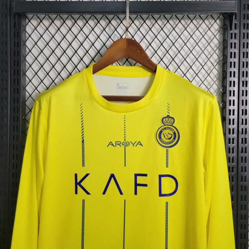 2023/2024 Long Sleeve Al-Nassr Home Football Shirt