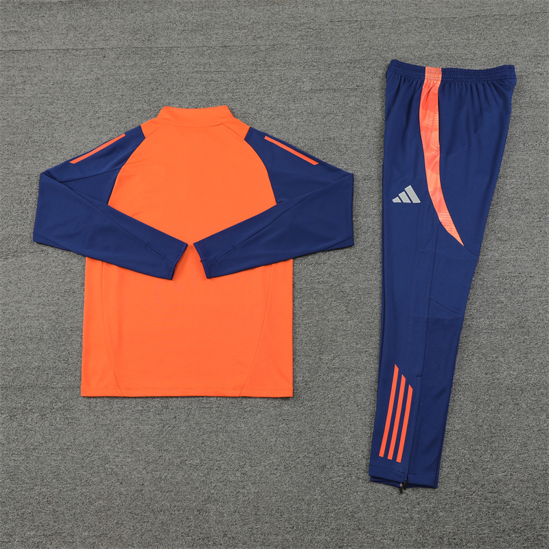 2024/2025 Player Edition Manchester United Orange Half-zip training suit  Football jerseys