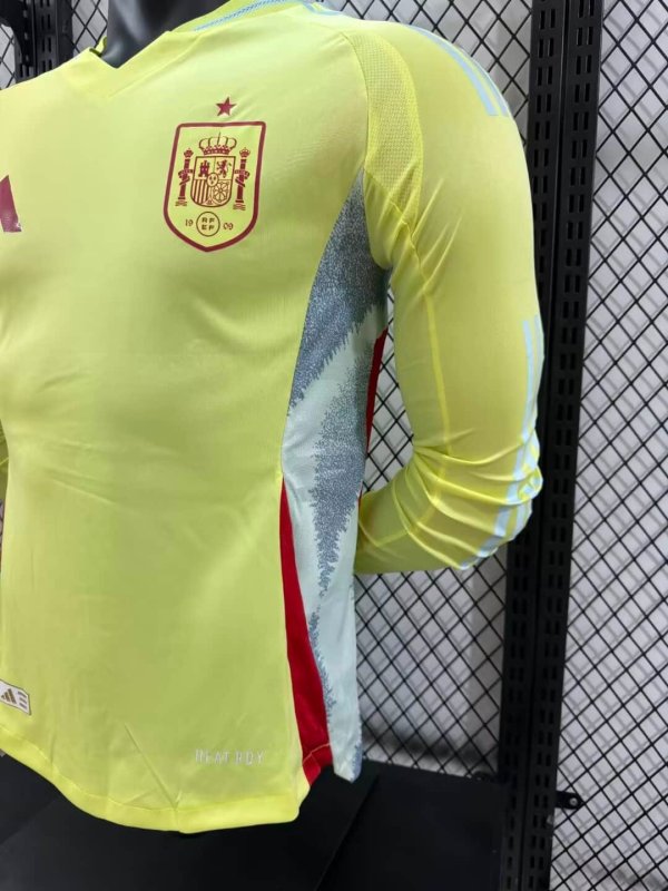 2024 Long Sleeve Player Version Spain Away Football Shirt