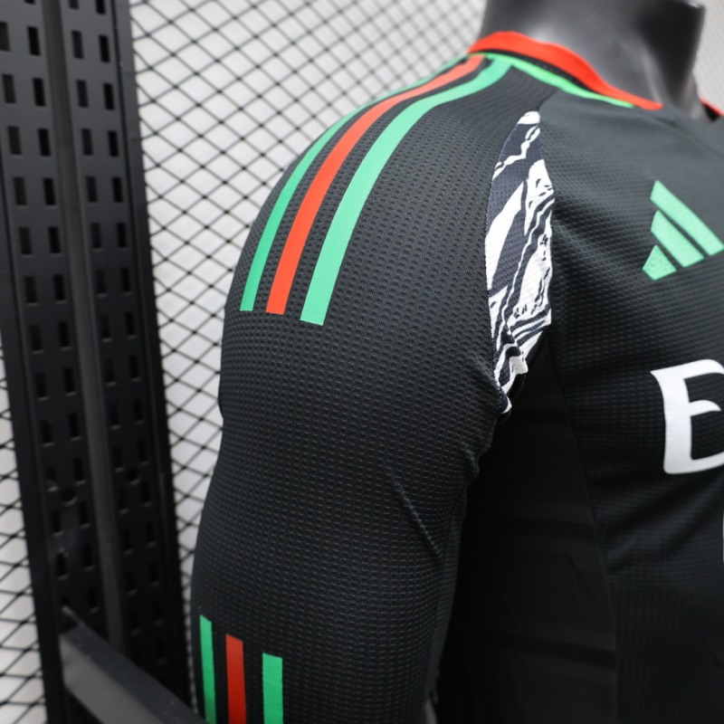 2024/2025 Players Edition Arsenal Away Long Sleeve Football Jersey