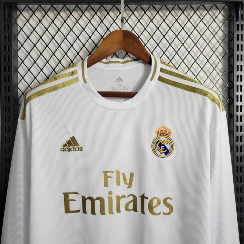 2019/2020 Retro Long Sleeve Real Madrid Home Football Shirt