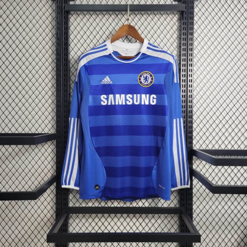 2011/2012 Retro Long Sleeve Chelsea Home Football Shirt