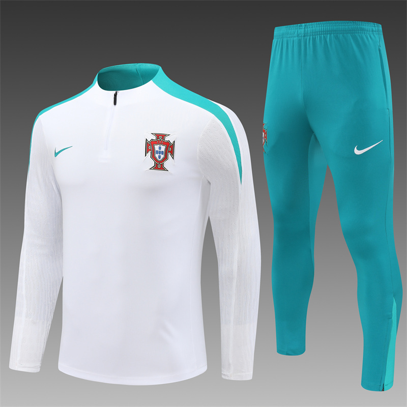 2024/2025 Jersey Edition Portugal Prematch Jersey Half-zip training suit Football Jersey