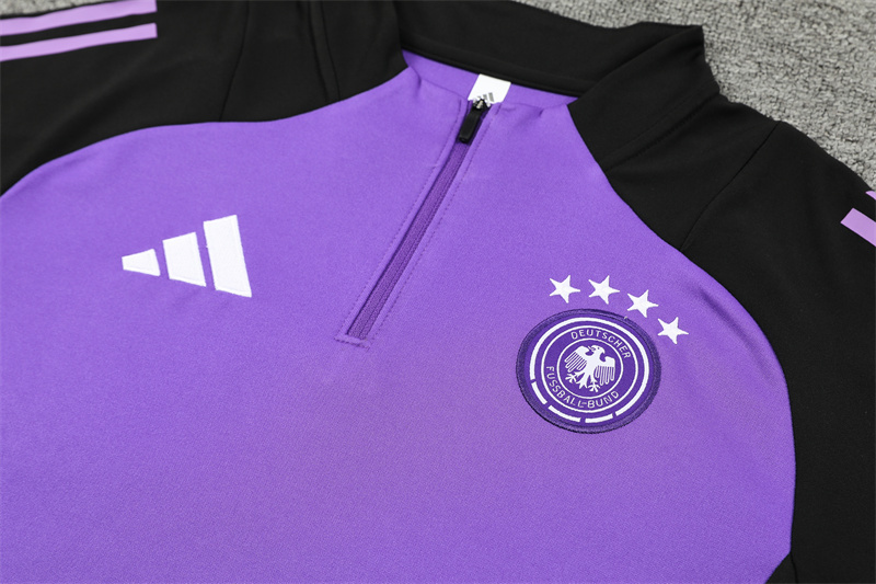 2024/2025 Player Edition Germany Prematch Jersey Purple Half-zip training suit Football Jersey