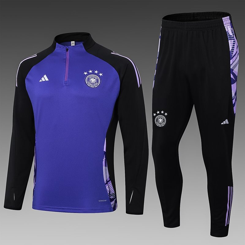 2024 Germany Half-Pull Training Suit Purple Football Shirt
