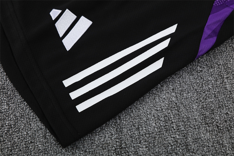 2024/25 short-sleeved Real Madrid white and purple training suit