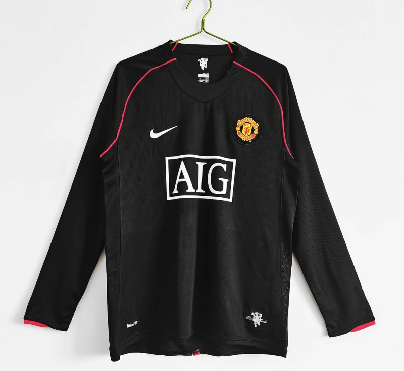2007/2008 Retro Long Sleeve Manchester United Away Football Shirt
