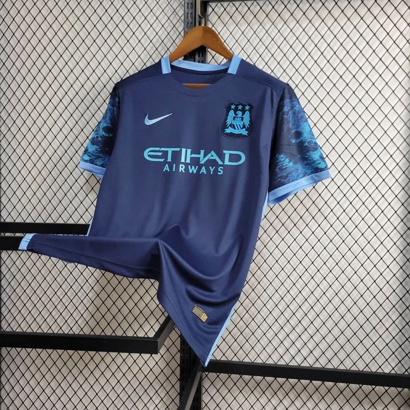 2015/2016 Retro Manchester City Away Football Jersey
