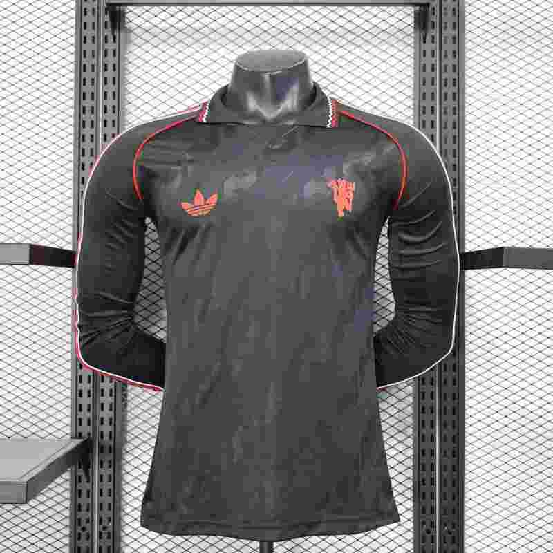 2025/2026 Manchester United Retro Player Long Sleeve Football Shirt