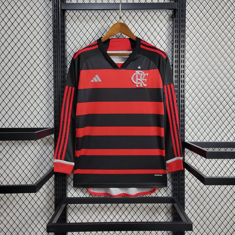 2024/2025 Long Sleeve Flamengo Home Football Shirt