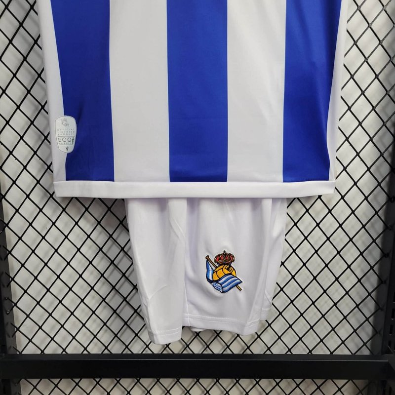 2024/2025 Real Sociedad Home Football Shirt Kids Size 1