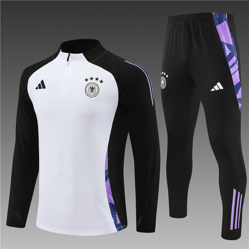 2024/2025 Player Edition Germany Pre-Match Jersey Black Half-zip training suit Football Jersey