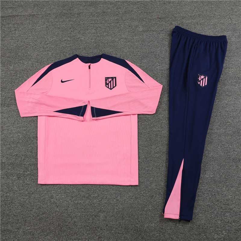 2024/2025 Player Edition Atletico Pink Half-zip training suit Football Jersey