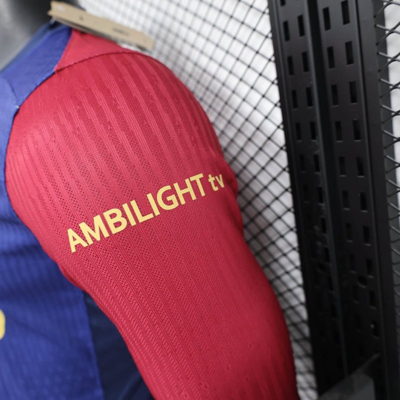 2024/2025 Long Sleeve Player Version Barcelona Home Football Shirt