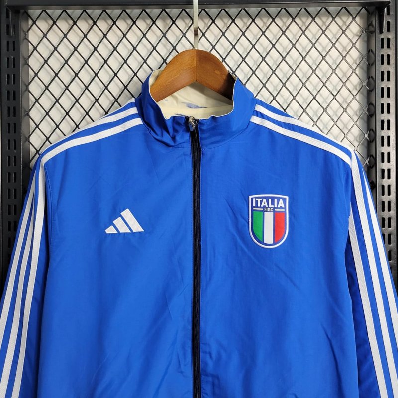 2023/2024 Italy Reversible Windbreaker（Blue-Beige）Football Shirt