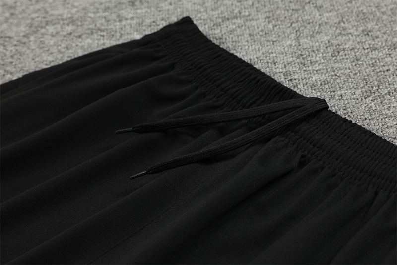 2024/2025 Player Edition AC Pre-Match Jersey Black Half-zip training suit Soccer Jersey