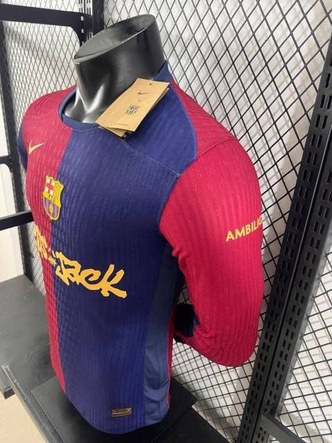 24/25 Limited Edition FC Barcelona x Travis Scott Men’s Away Jersey（Players long sleeves）