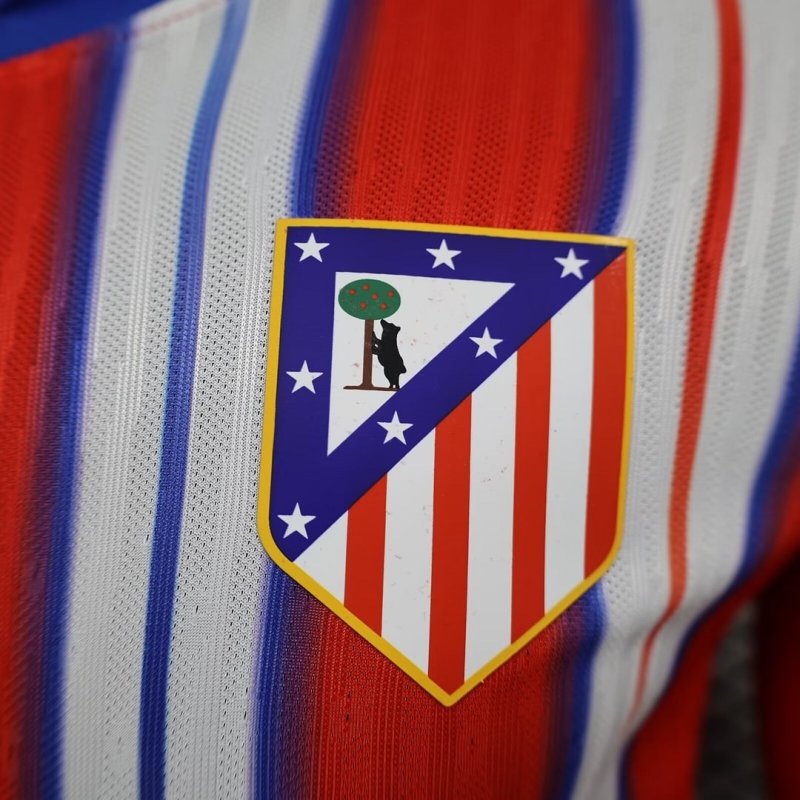 2024/2025 Player Version Long Sleeve Atletico Madrid Home Football Shirt