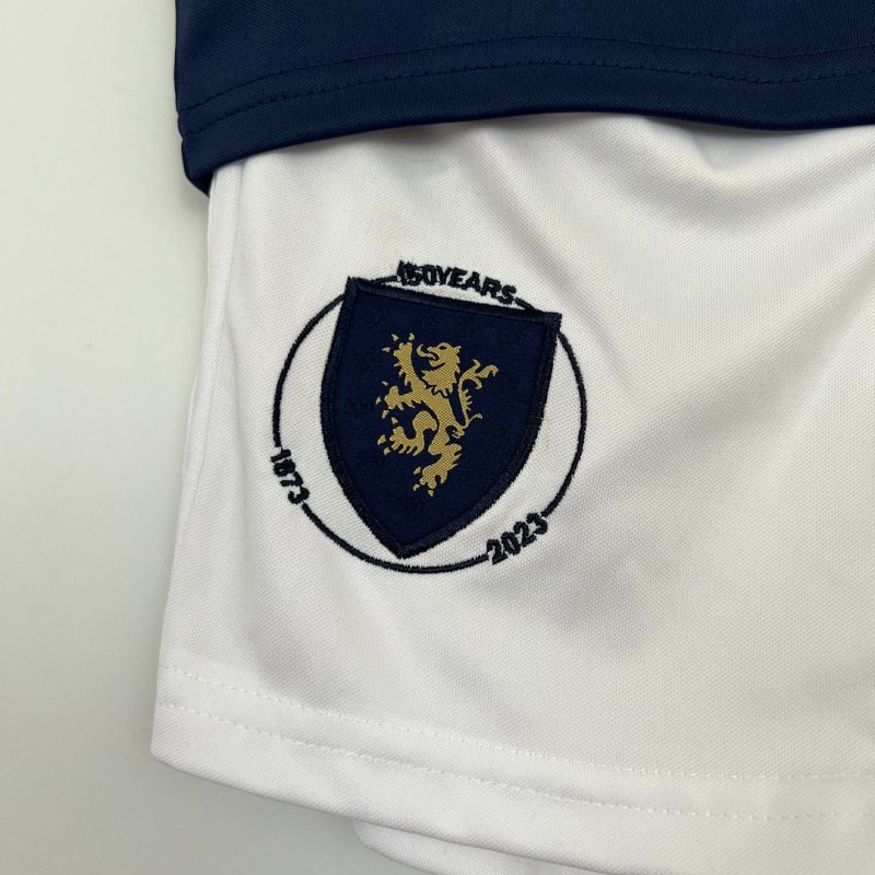 2023 Scotland Scotland 150th Anniversary Edition Navy Blue Football Shirt Kids