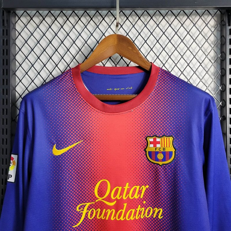 2012/2013 Retro Long Sleeve Barcelona Home Football Shirt
