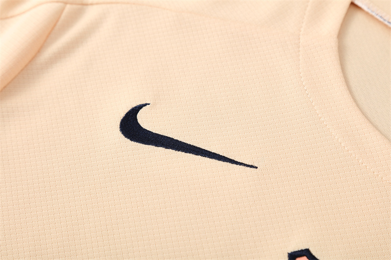 2025/26 short-sleeved Barcelona beige training suit