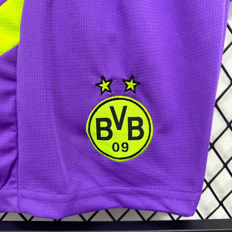 2025/26 Dortmund goalkeeper purple jersey kids kit