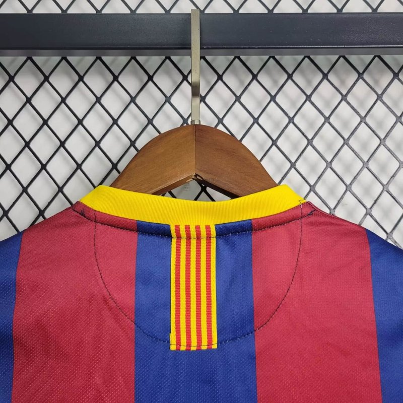 20102011 Retro Barcelona Home Football Shirt Kids Size
