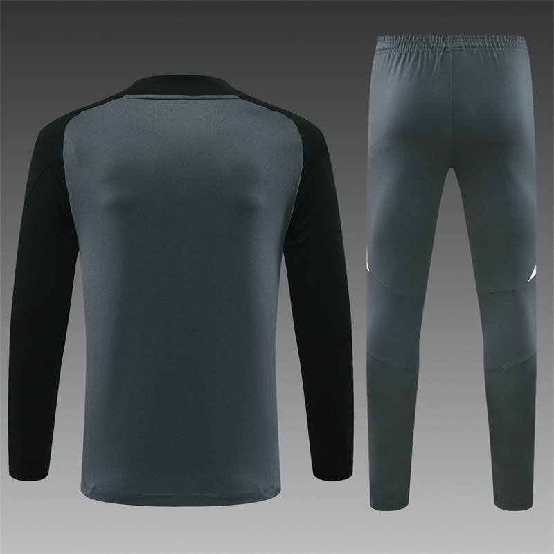 2024/2025 Players Edition Manchester United Dark Grey Half-zip training suit Football Jersey