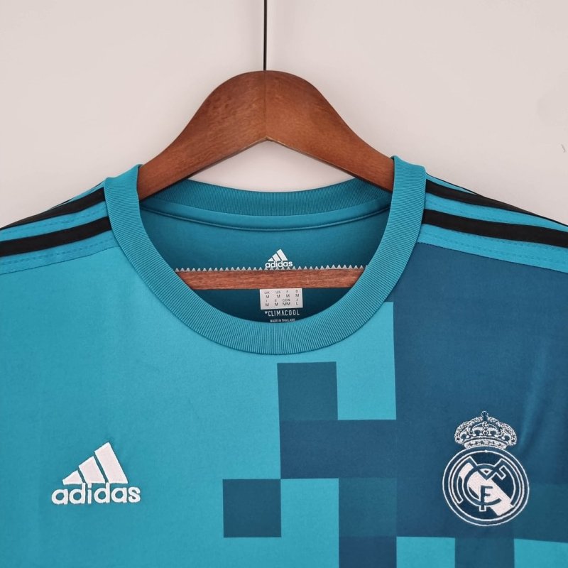 2017/2018 Retro Long Sleeve Real Madrid Third Away Football Shirt