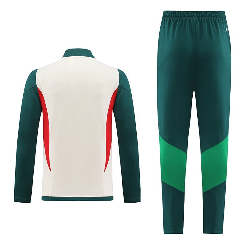 2023 Mexico Half-Pull Training Suit Off White Football Shirt 1:1 Thai Quality Set