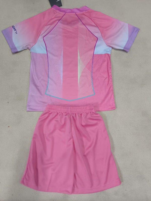 2025/2026 Barcelona Pink Football Jersey (Kids Kit)