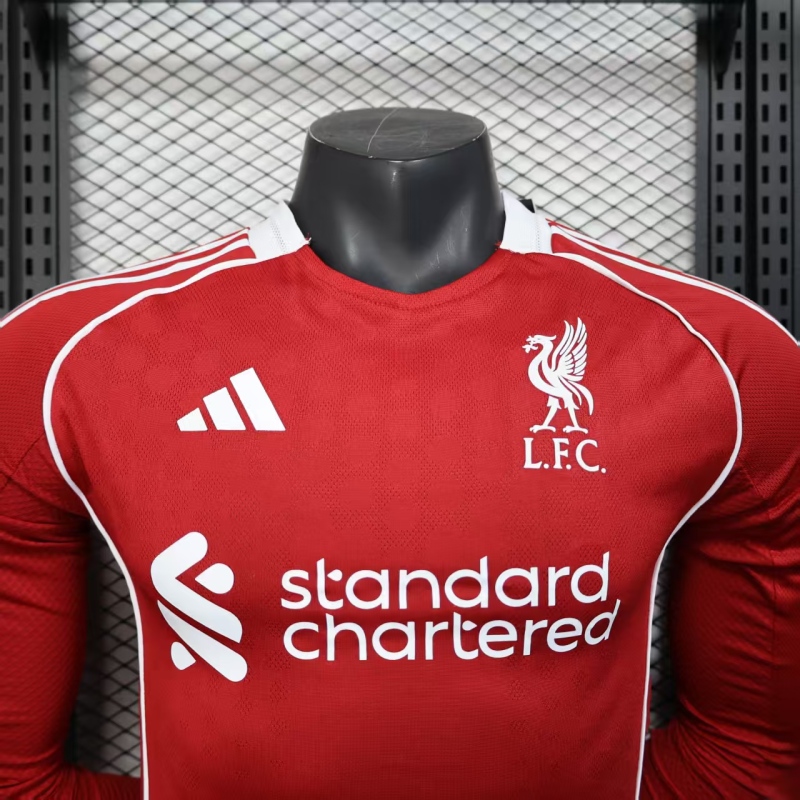2025/26 Liverpool FC Home Authentic Long Sleeve Football Shirt
