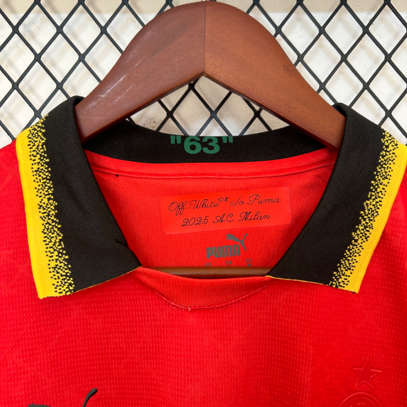 2024/2025 AC Milan Third Away Red and Green Football Shirt