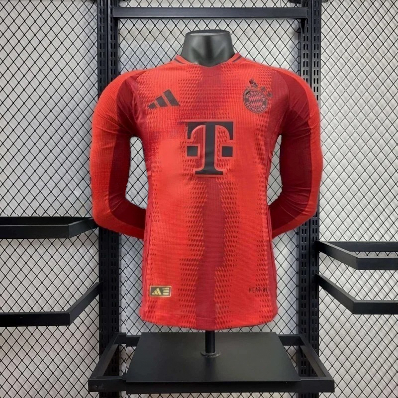 2024/2025 Long Sleeve Player Version Bayern Munchen Home Football Shirt