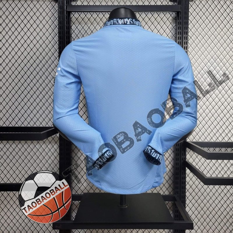 2024/2025 Long Sleeve Player Version Manchester City Home Football Shirt