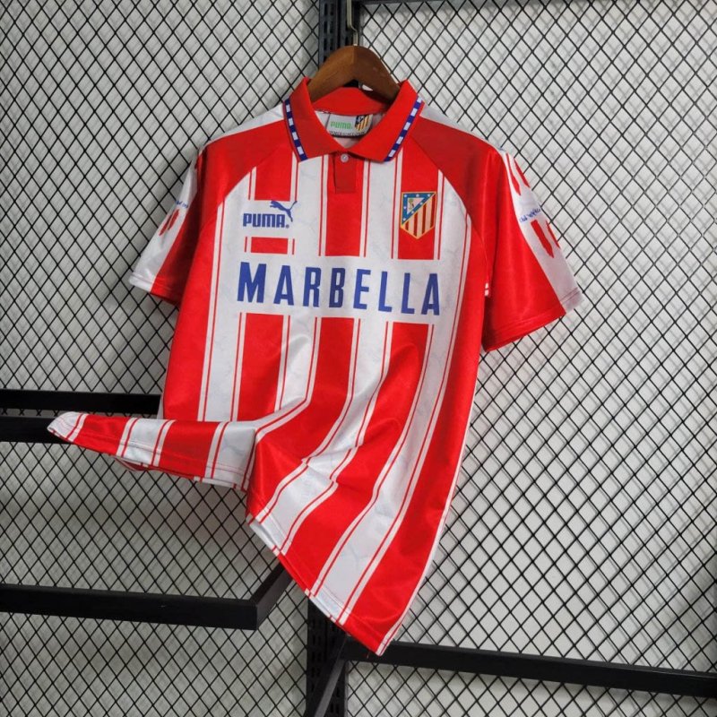 1995/1996 Retro Atletico Madrid Home Football Shirt