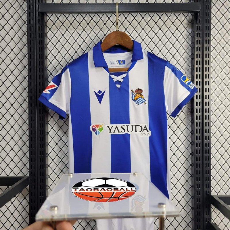 2024/2025 Real Sociedad Home Football Shirt Kids Size 1