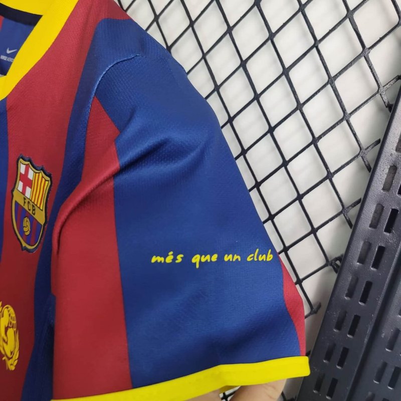 20102011 Retro Barcelona Home Football Shirt Kids Size