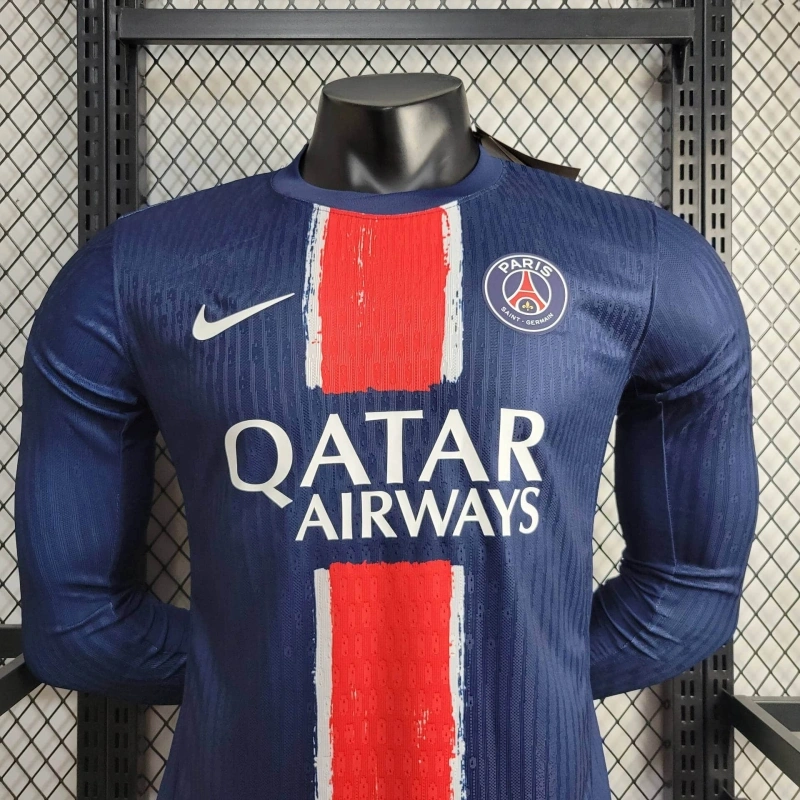 2024/2025 Player Version Long Sleeve Player Version Paris Saint-Germain Home Football Shirt