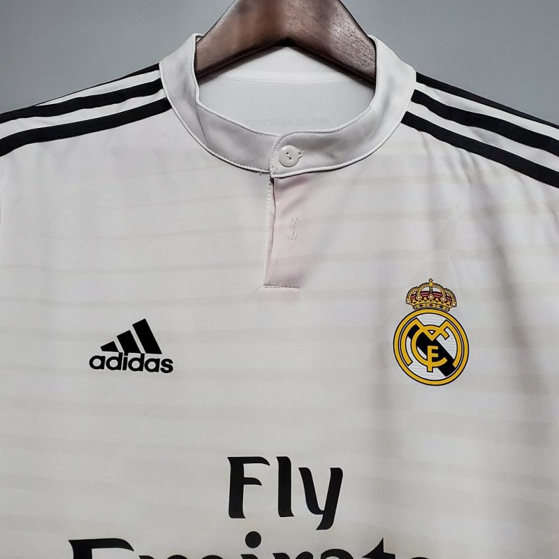 2014/2015 Retro Long Sleeve Real Madrid Home Football Shirt
