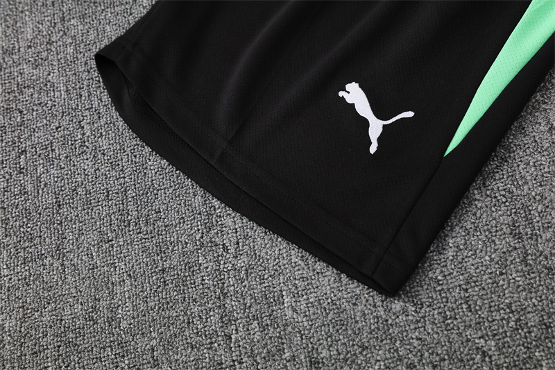 2025/26 short-sleeved Portugal green and black camouflage training suit