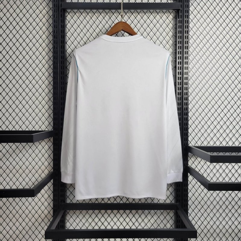 2017/2018 Retro Long Sleeve Real Madrid Home Football Shirt