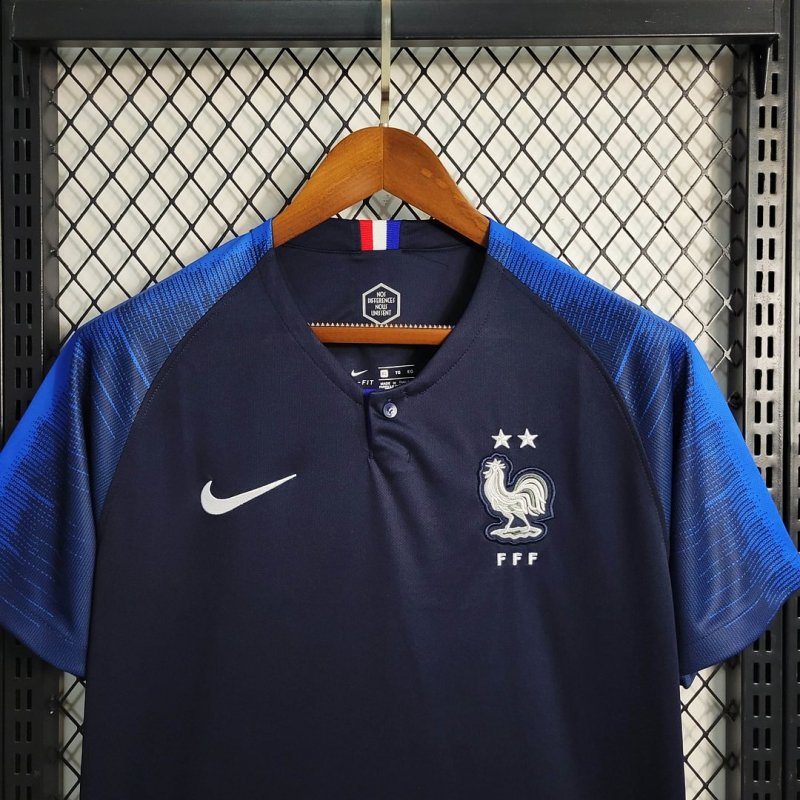 2018 Retro France Home Football Shirt