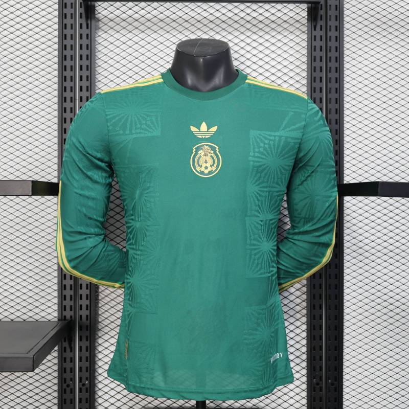 2025/26 Mexico Player Green Long Sleeve Football Shirt