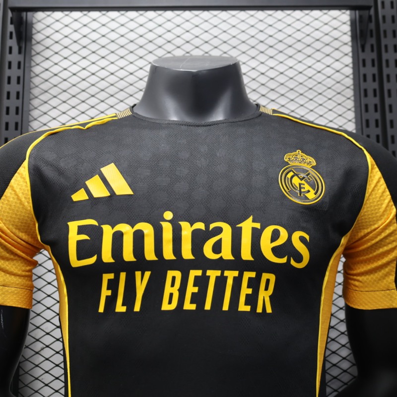 2025/26 Real Madrid Black and Gold Special Edition Football Jersey