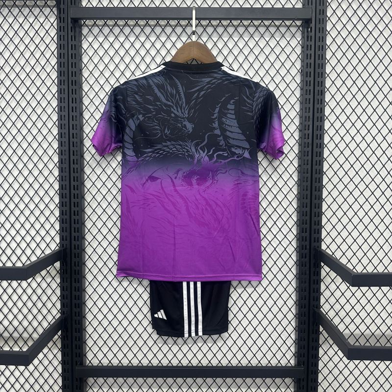 2025/26 Real Madrid Special Edition Purple Dragon Kids Jersey Set